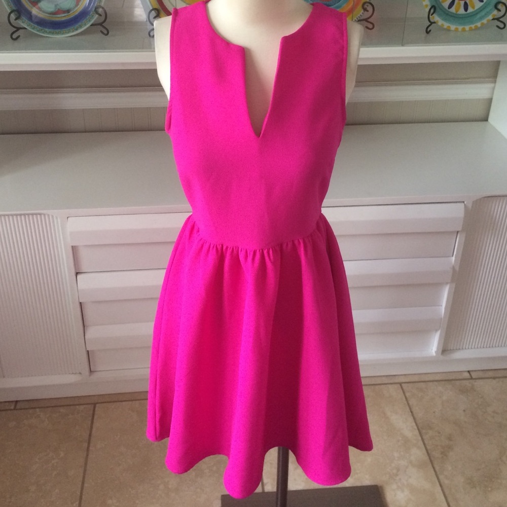 Hot pink dress